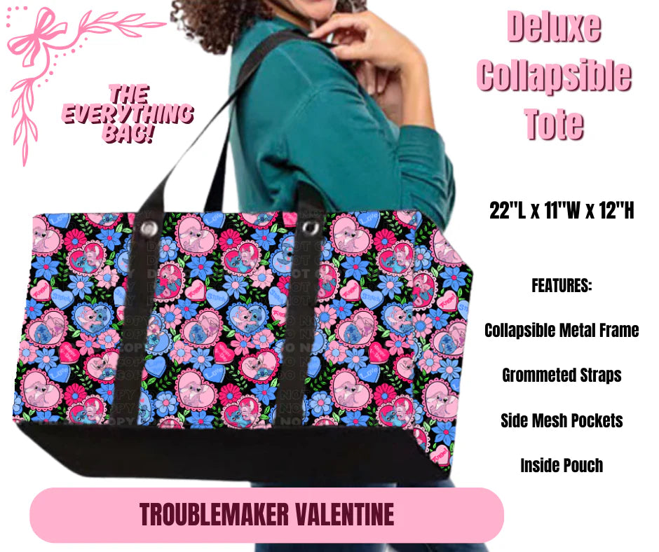 Troublemaker Valentine Collapsible Tote