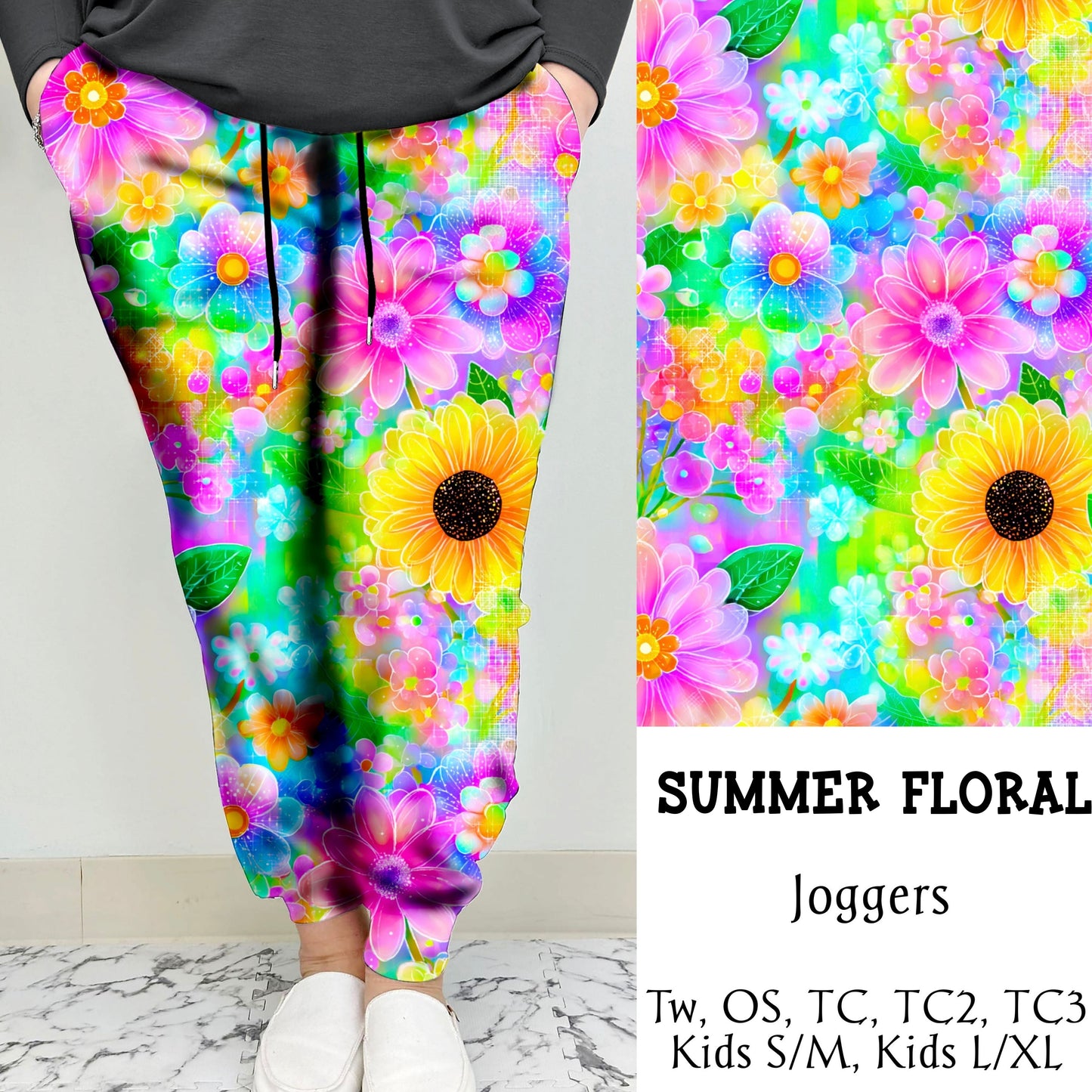 Summer Floral Leggings/Joggers | Run ends 3/8| ETA 42 Days