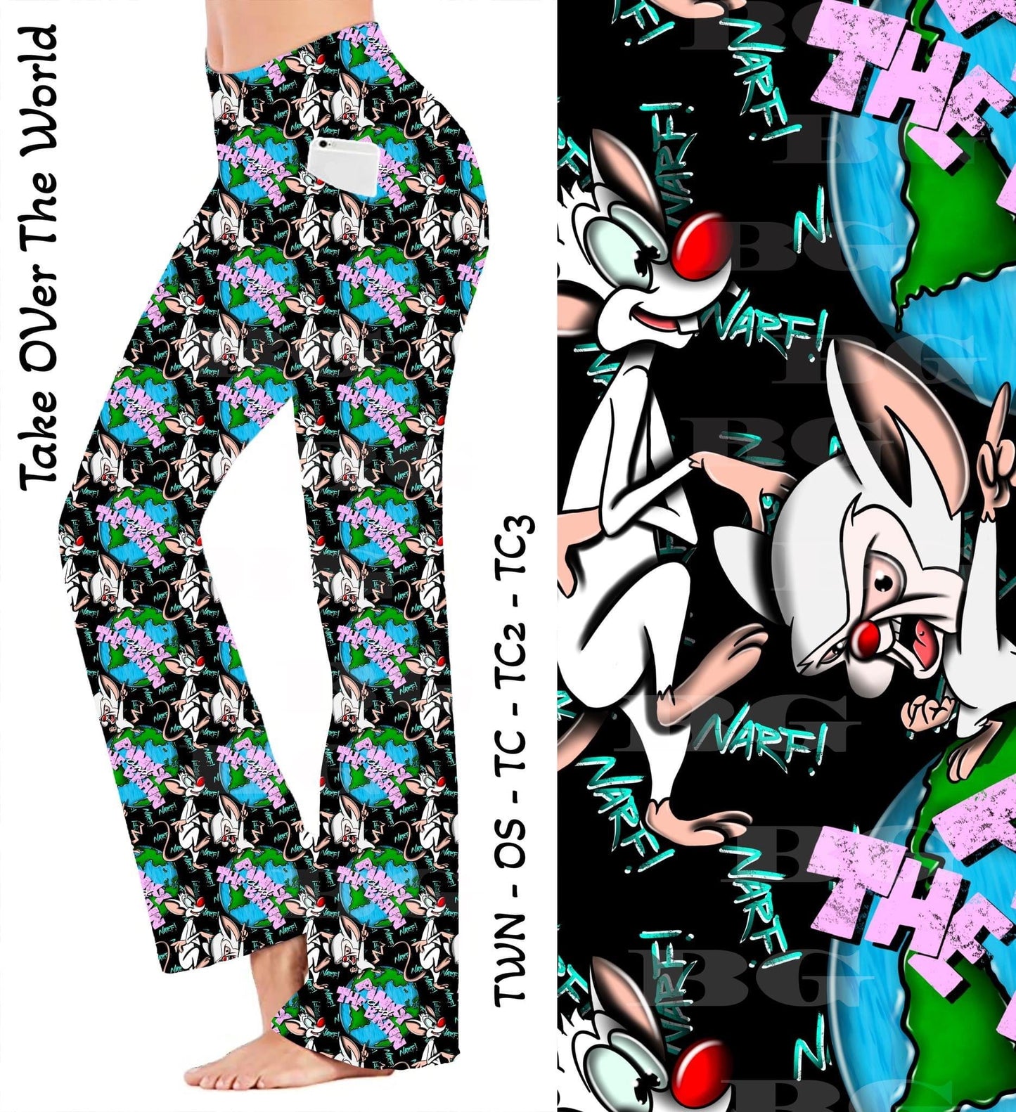 Take Over The World Yoga Flares with Pockets