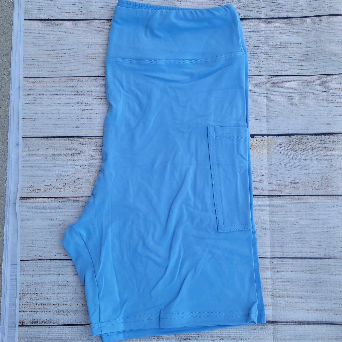 Sky Blue capris and shorts with pockets