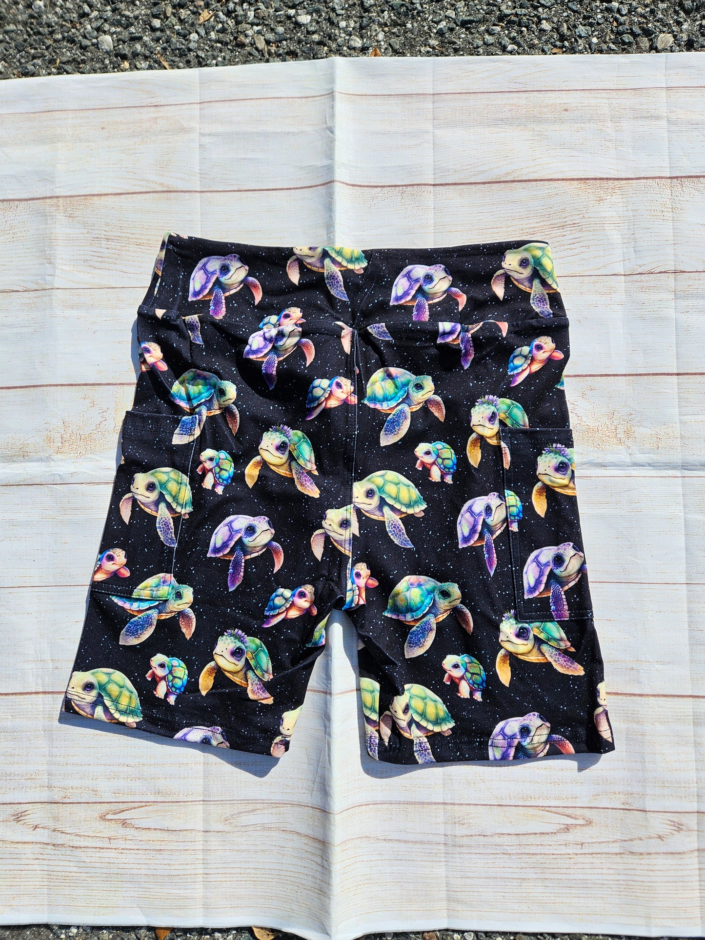 Cute Turtles bike shorts and skorts with pockets