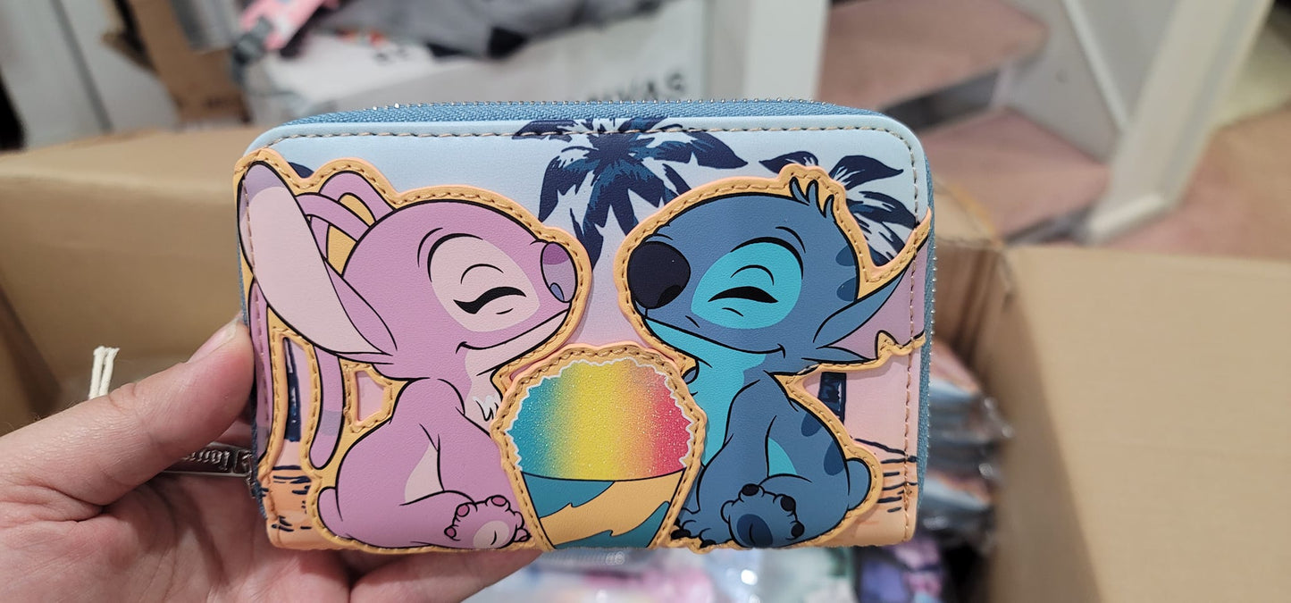 Lilo & Stitch Angel and Stitch Snow Cone Date Zip Around Wallet