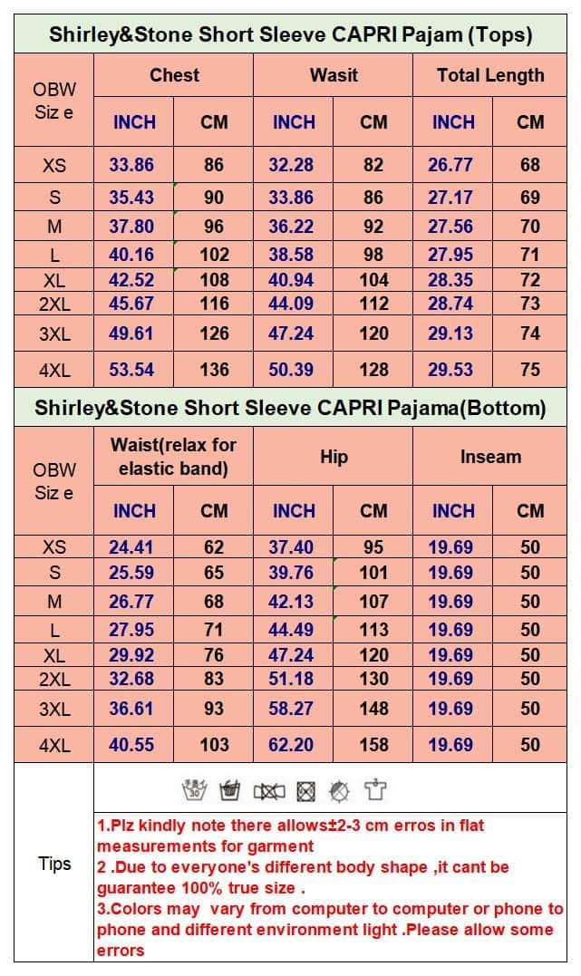 PJ Set Shorts/Capris (4 Options) Preorder #0329