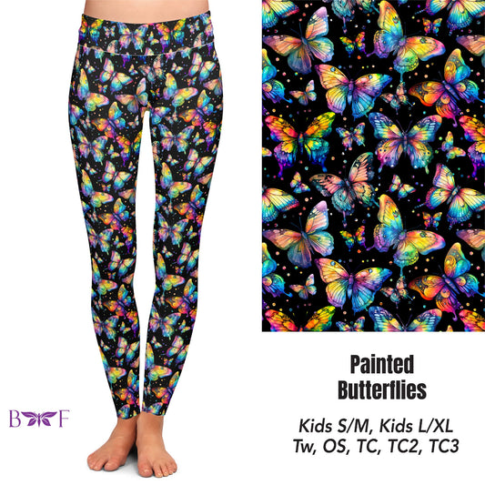 Painted Butterflies bike shorts with pockets