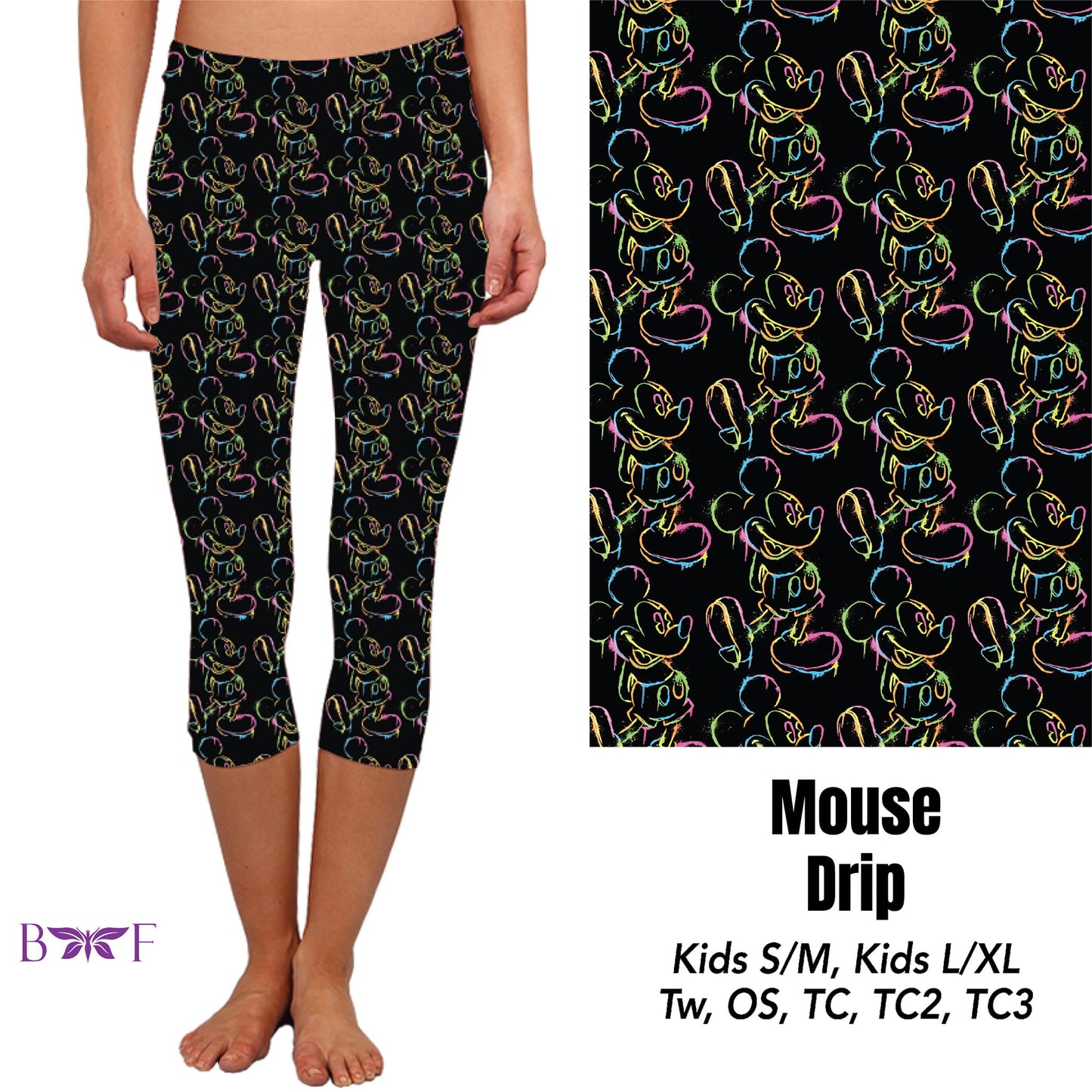 Mouse Drip biker shorts with pockets