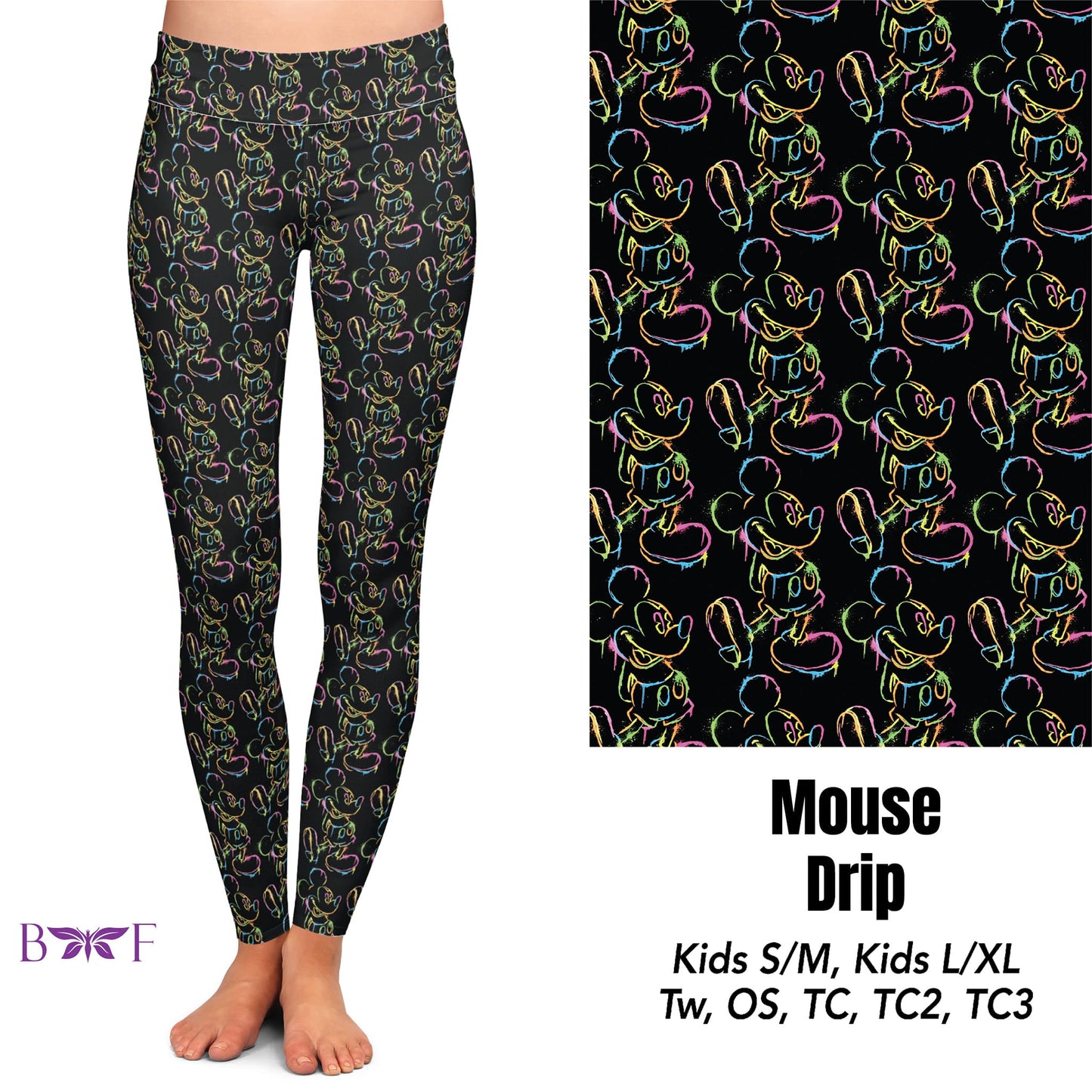 Mouse Drip biker shorts with pockets