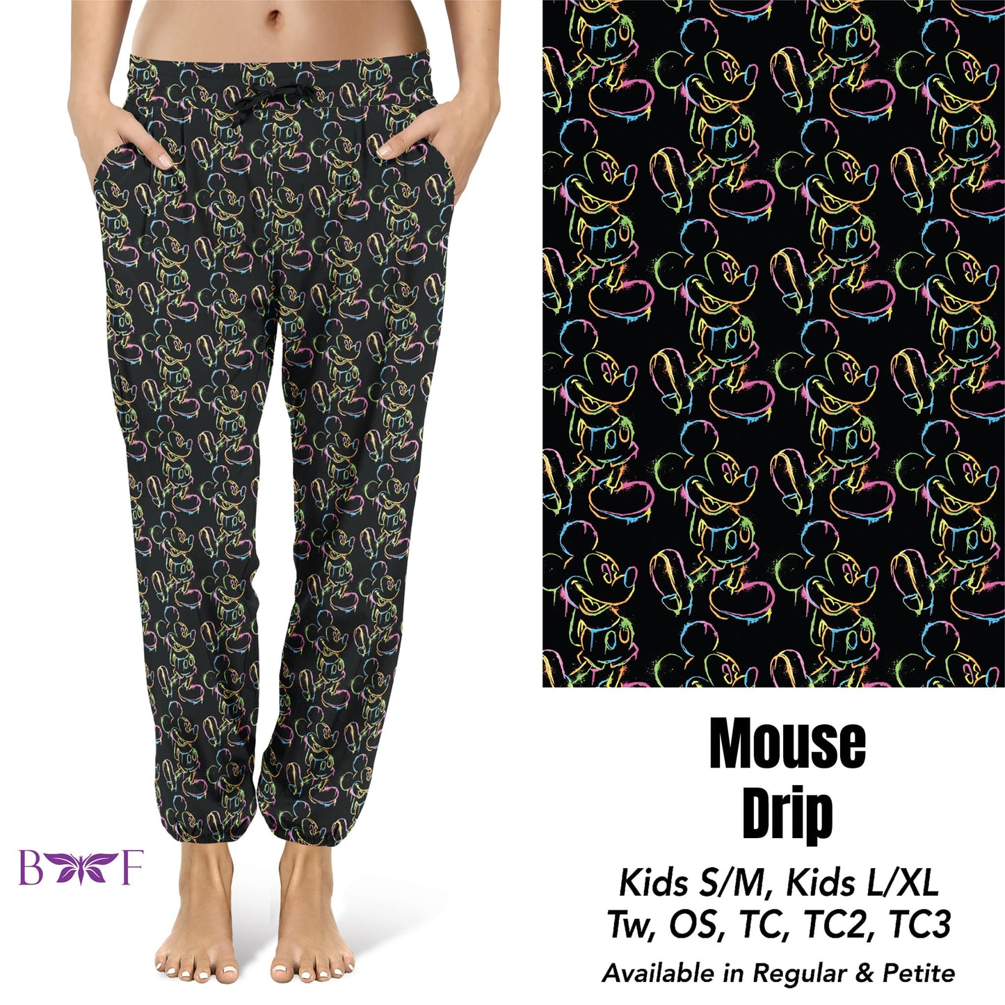 Mouse Drip biker shorts with pockets