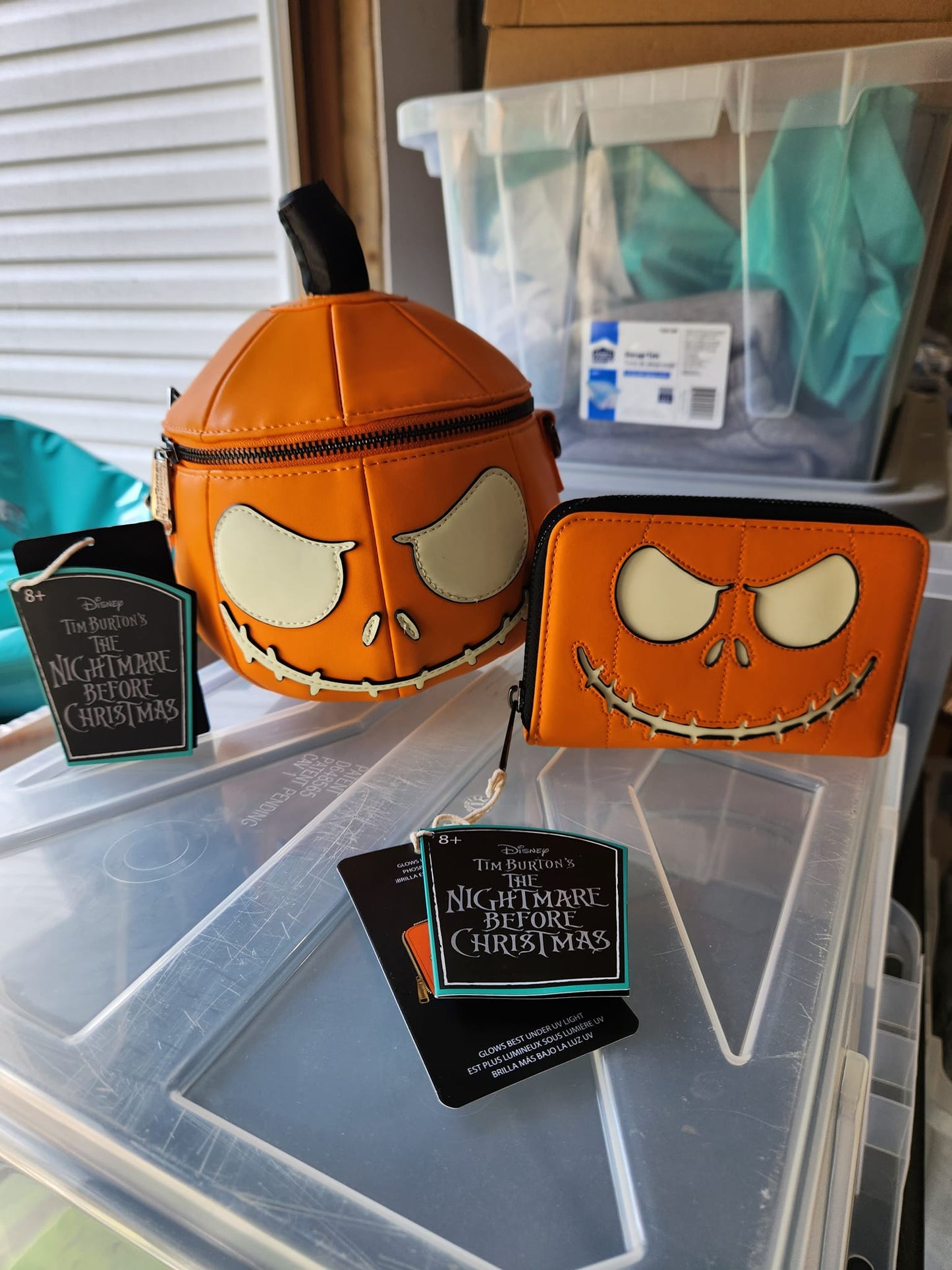 LOUNGEFLY-PUMPKIN JACK GLOW IN THE DARK CROSSBODY BAG- SPECIAL EDITION ONLINE EXCLUSIVE