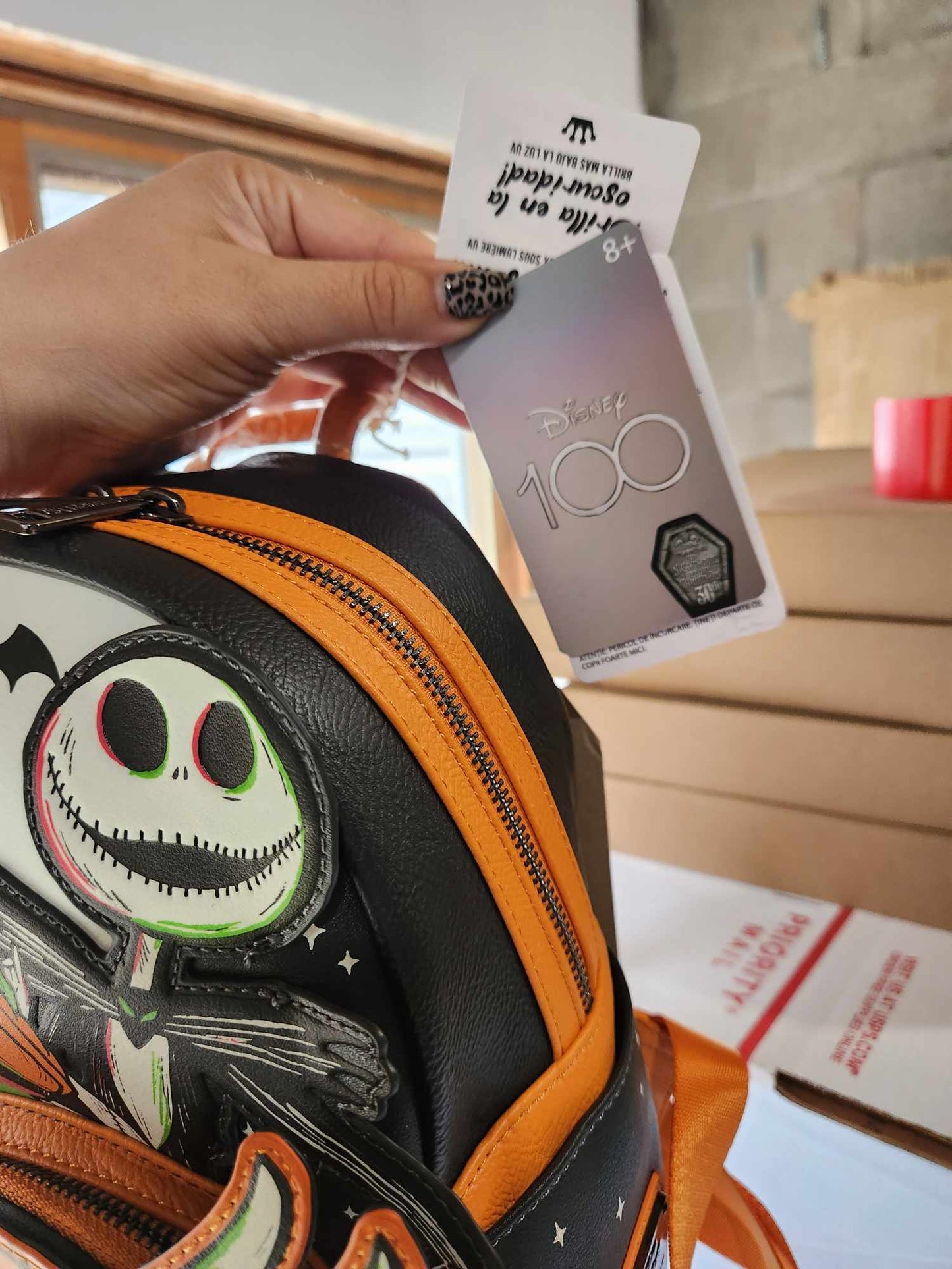Disney 100 Nightmare Before Christmas Glow-in-the-Dark Mini Backpack