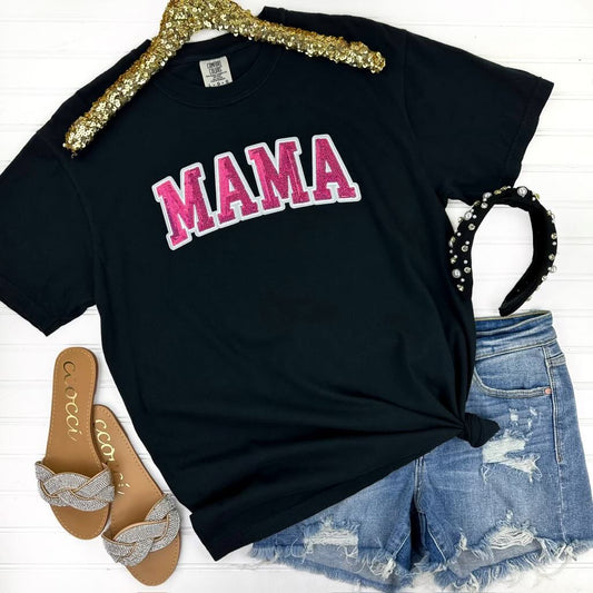 PREORDER: Mama Sequin Patch Tee