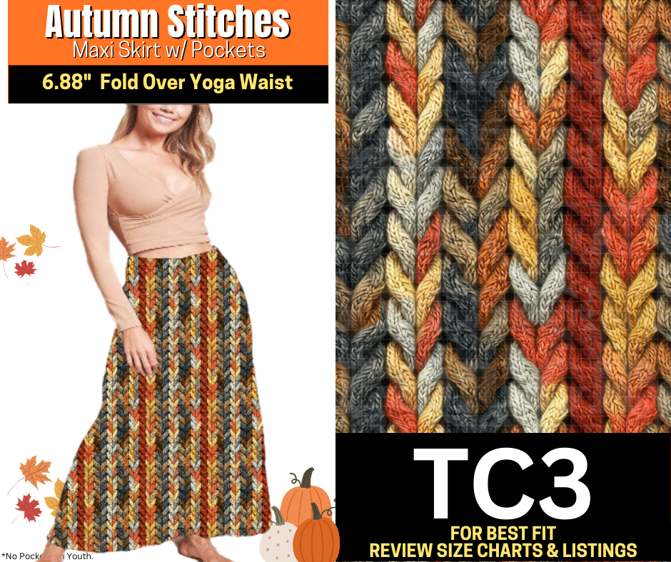 Autumn Stitches Maxi Skirt