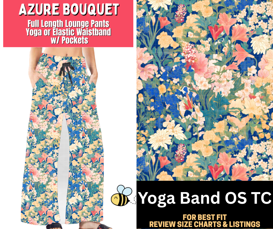 Azure Bouquet Full Length Lounge Pants