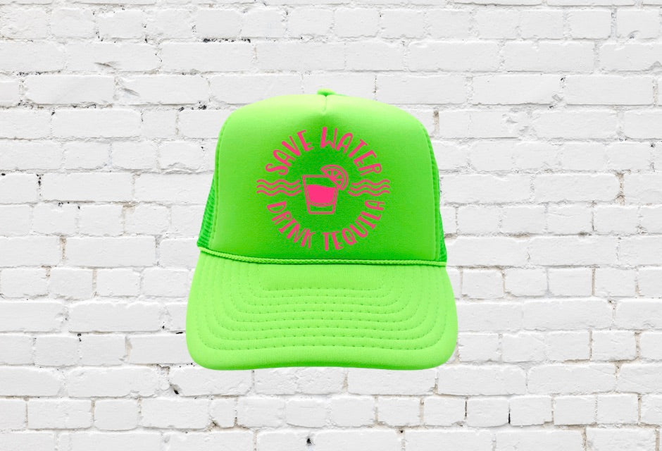 Save Water Drink Tequila Trucker Hat - Two Colors