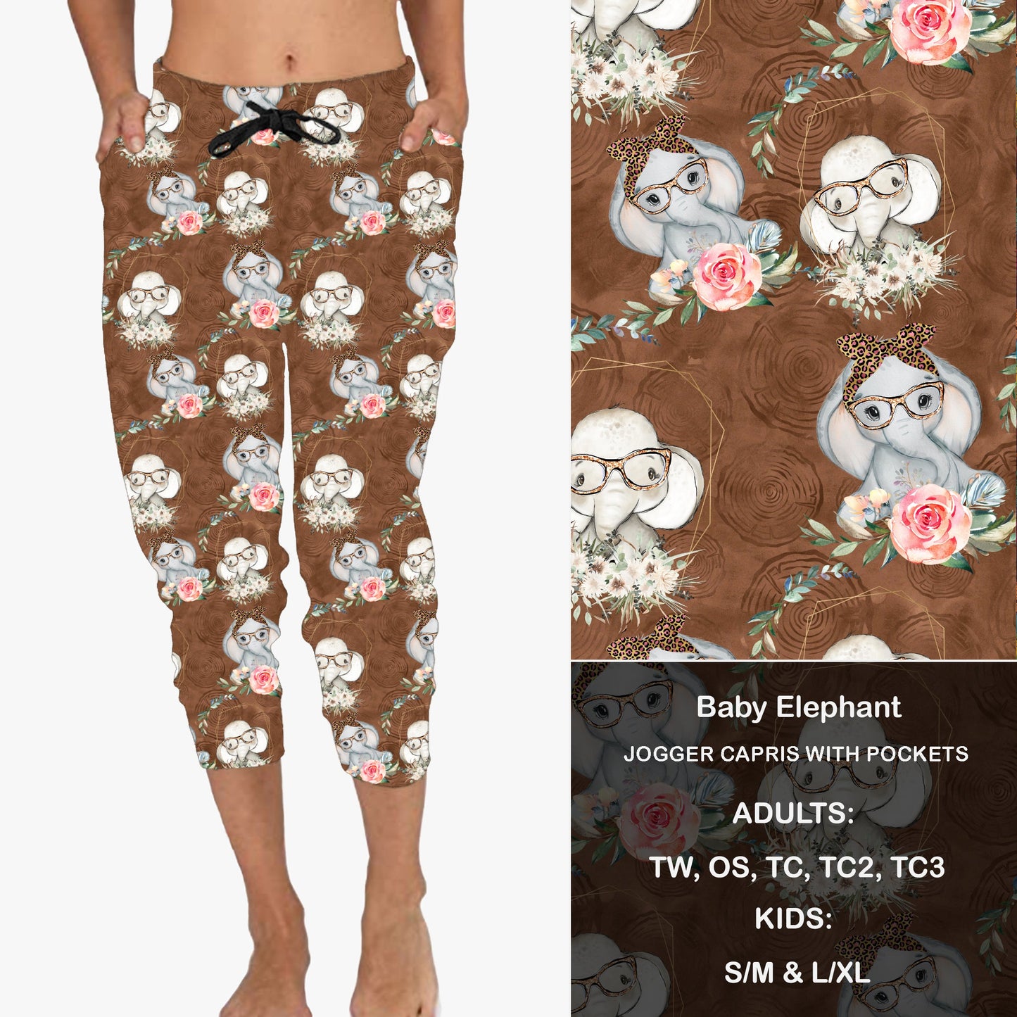 Baby Elephants - Full & Capri Joggers Preorder Closes 6/19 eta Late July