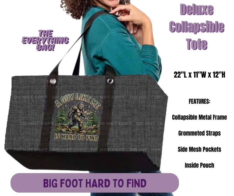 Big Foot Hard To Find Collapsible Tote