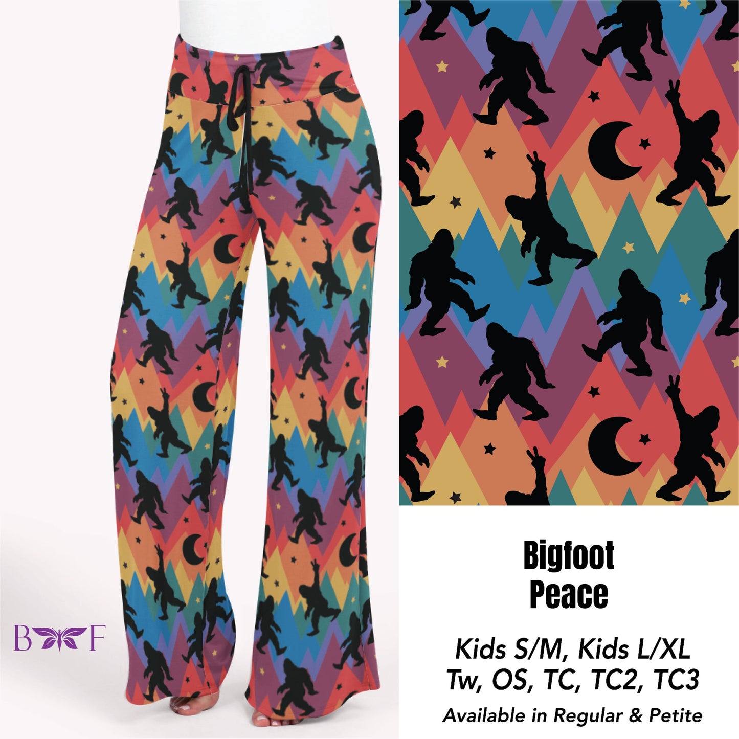 Bigfoot peace leggings with pockets