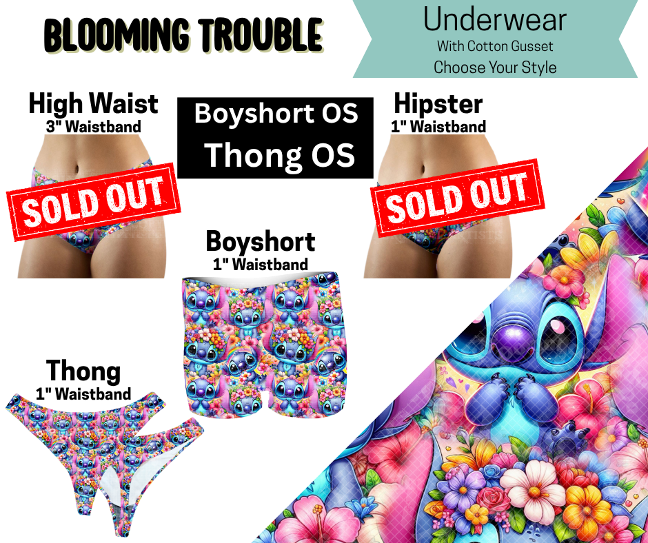 Blooming Trouble Maker Boyshort, Thong Underwear