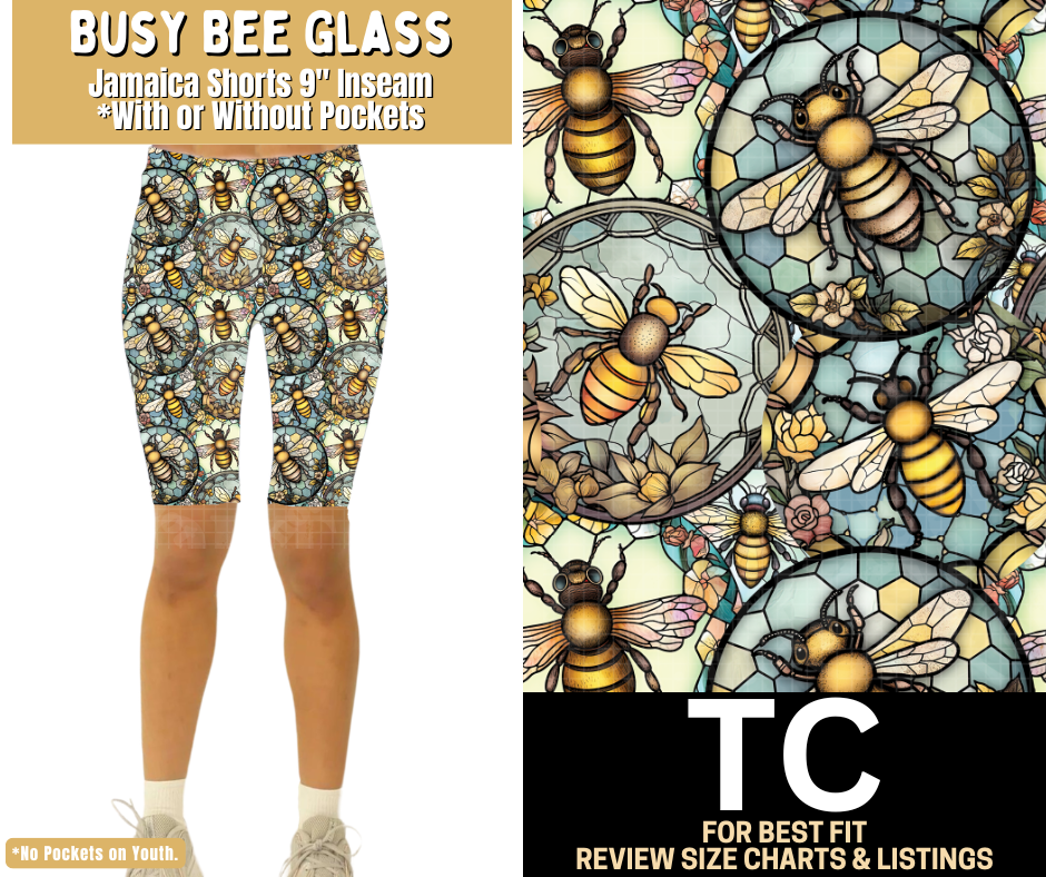 Busy Bee Glass Jamaica Shorts w/ Pockets