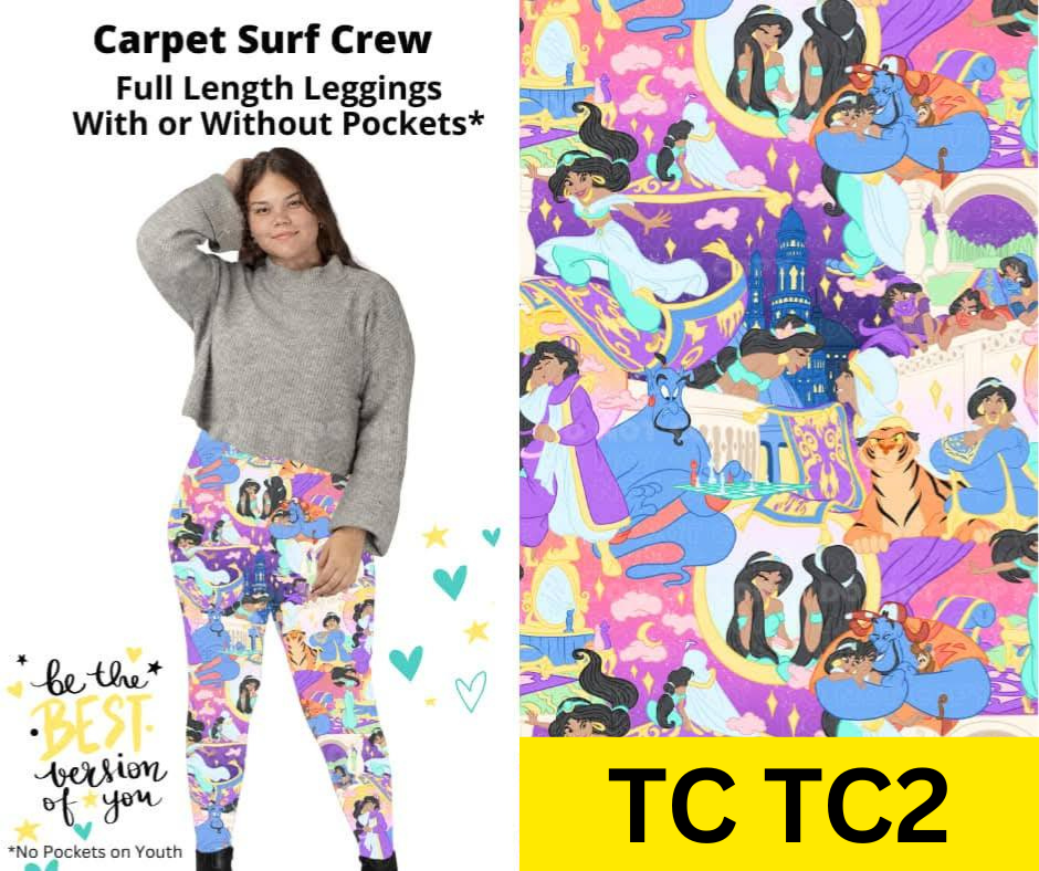 Carpet Surf Crew Full Length Leggings w/ Pockets