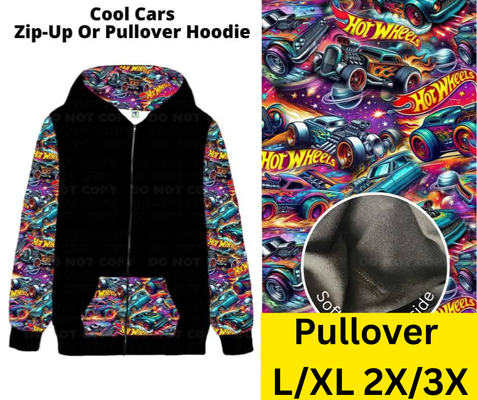 Cool Cars Pullover Hoodie