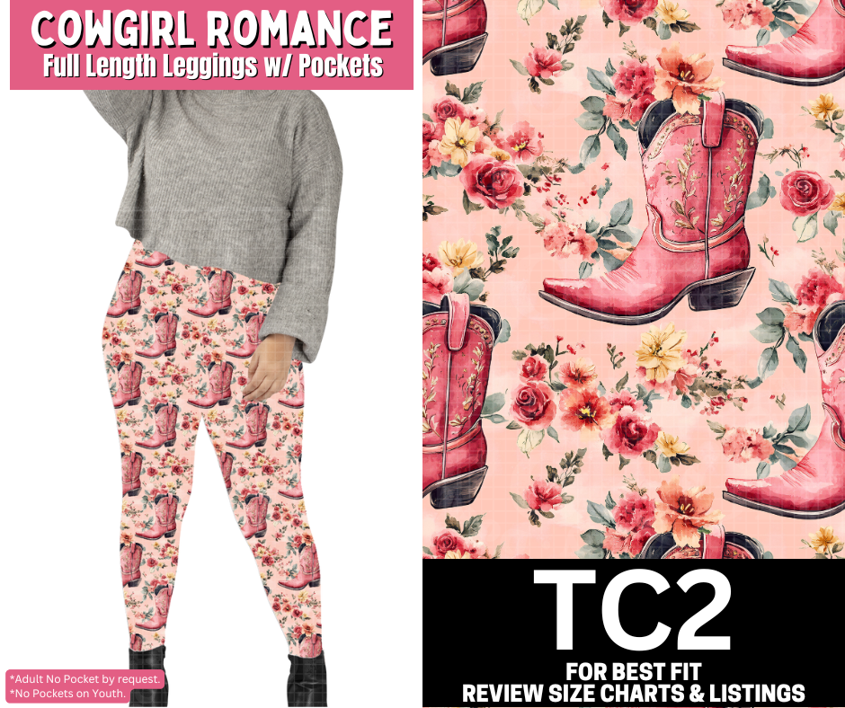 Cowgirl Romance Full Length Leggings w/ Pockets