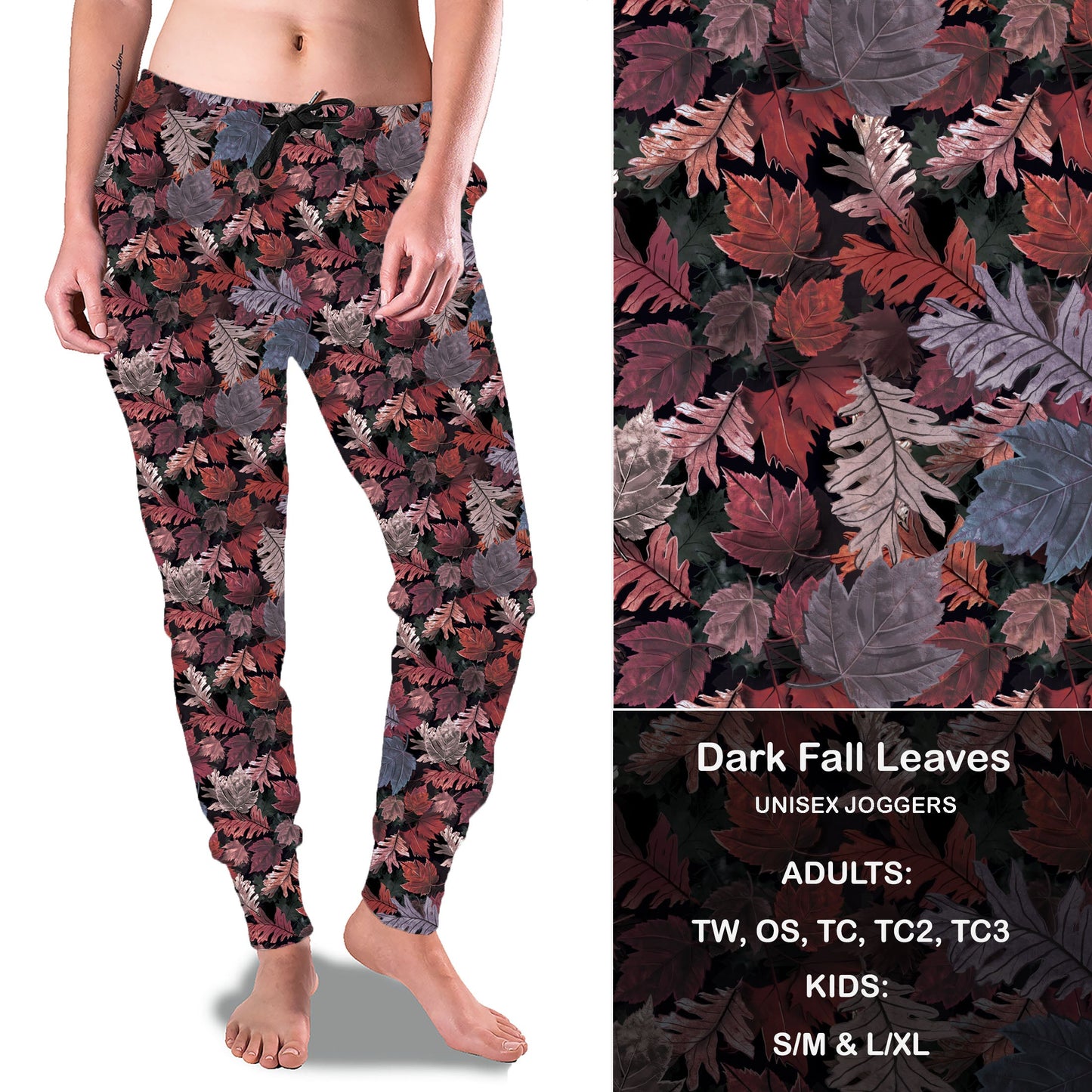 Dark Fall Leaves - Full Joggers Preorder Closes 8/25 eta 4-6 weeks