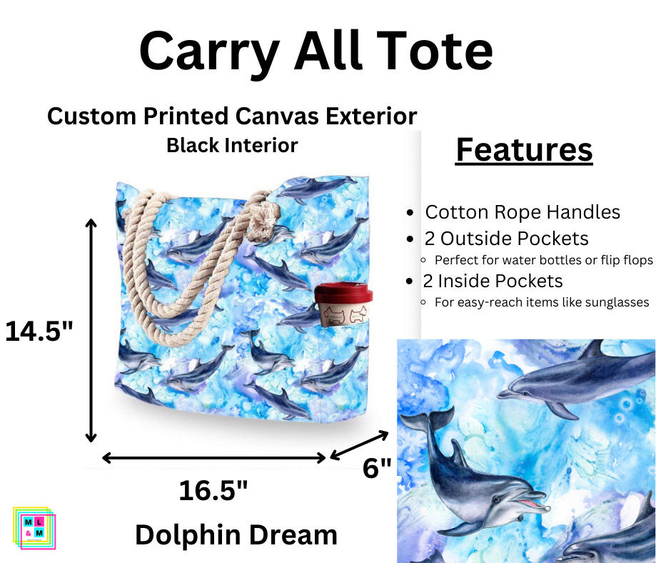 Dolphin Dreams Carry All Tote