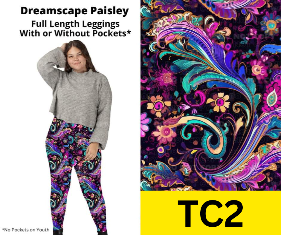 Dreamscape Paisley Full Length Leggings w/ Pockets