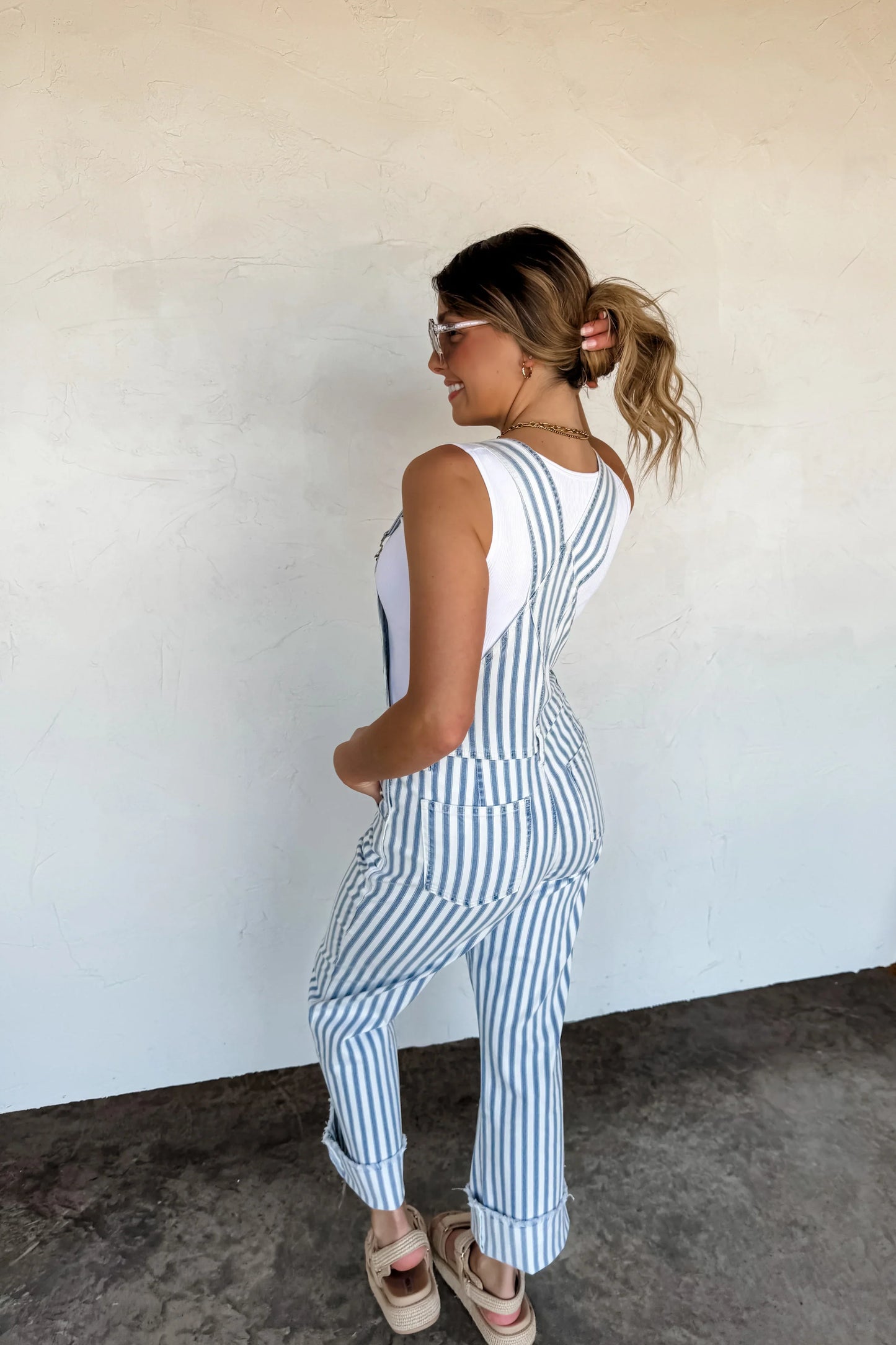 PREORDER: Dahlia Stripe Overalls