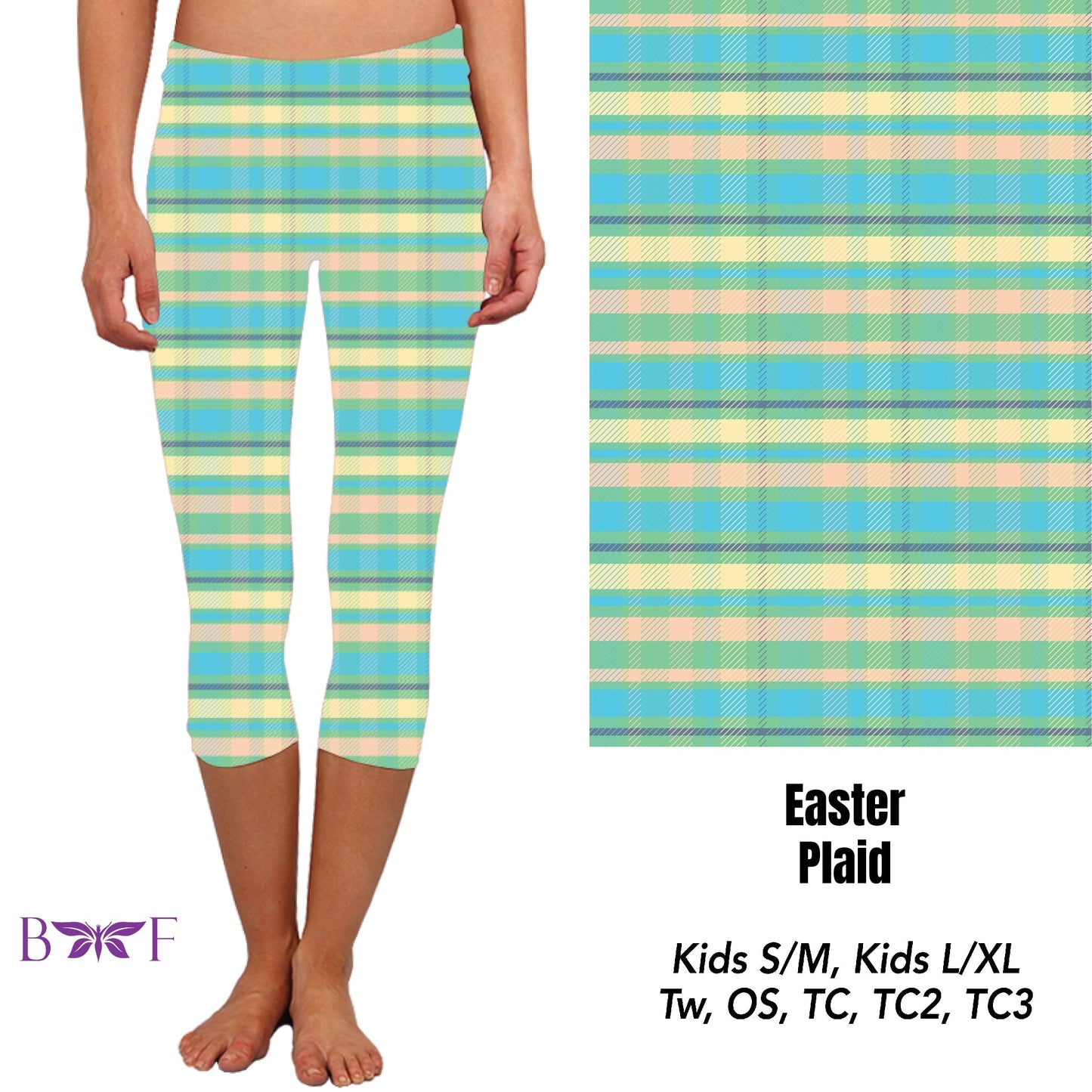 Easter Plaid skort with pockets