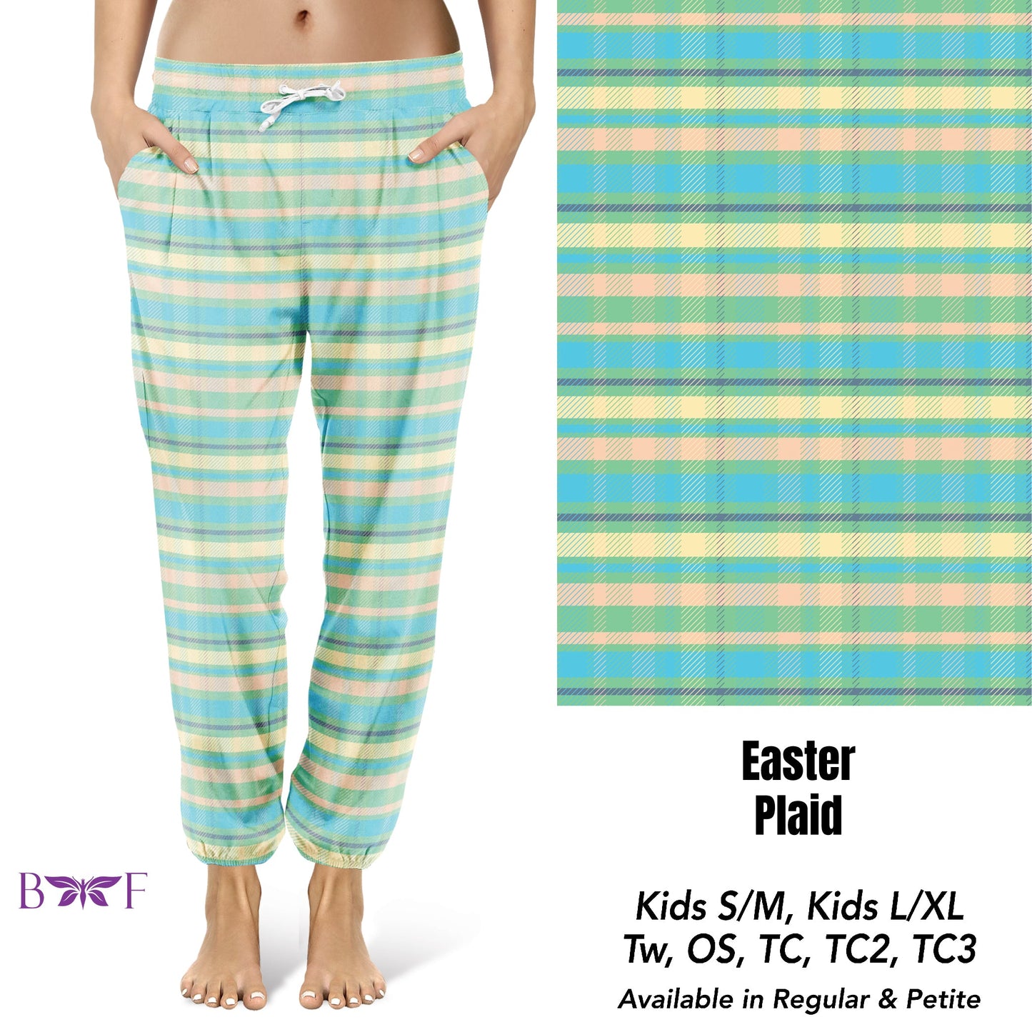 Easter Plaid skort with pockets