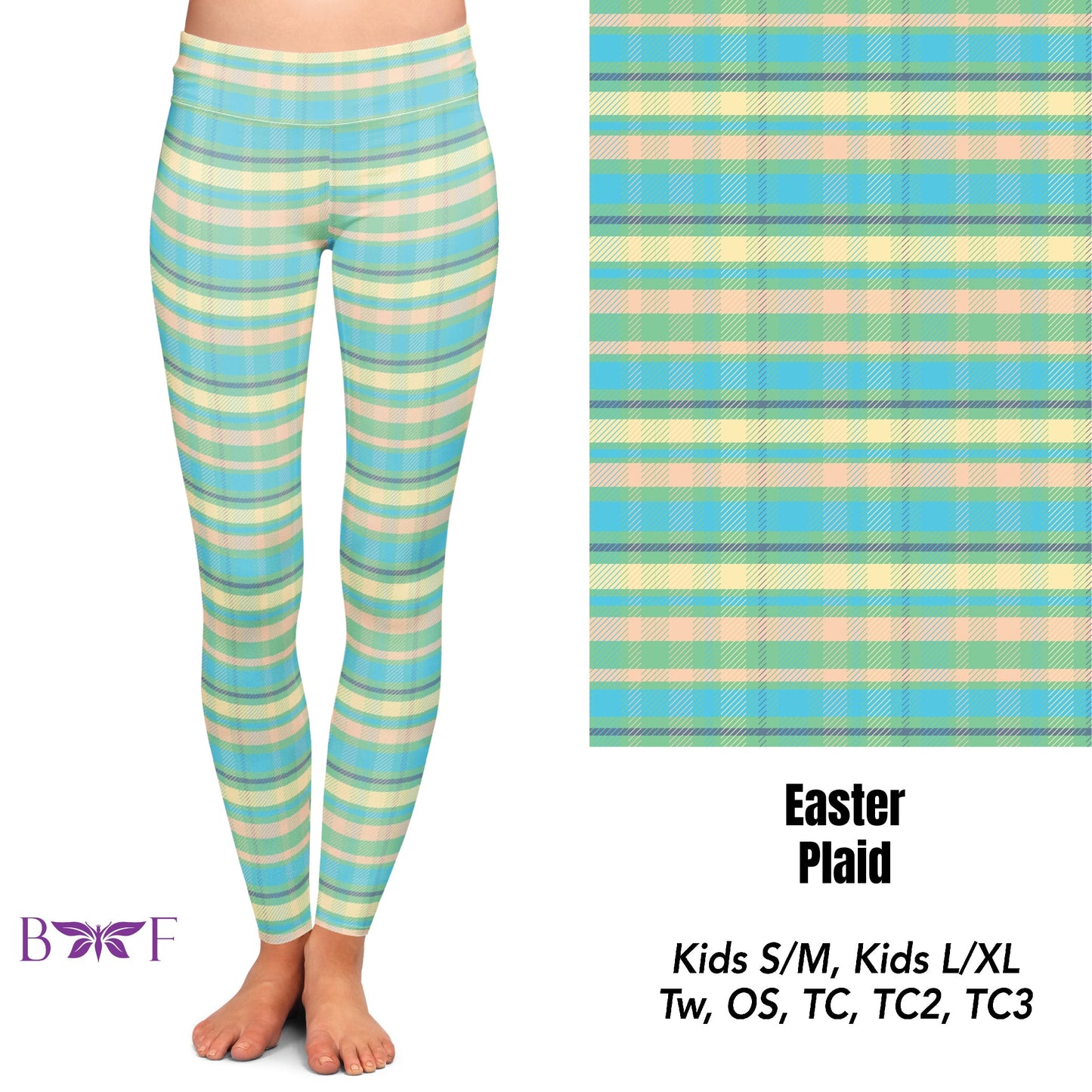 Easter Plaid skort with pockets