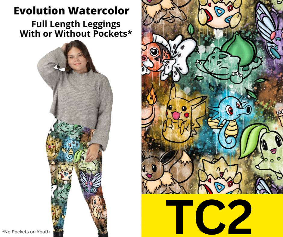 Evolution Watercolor Full Length Leggings w/ Pockets