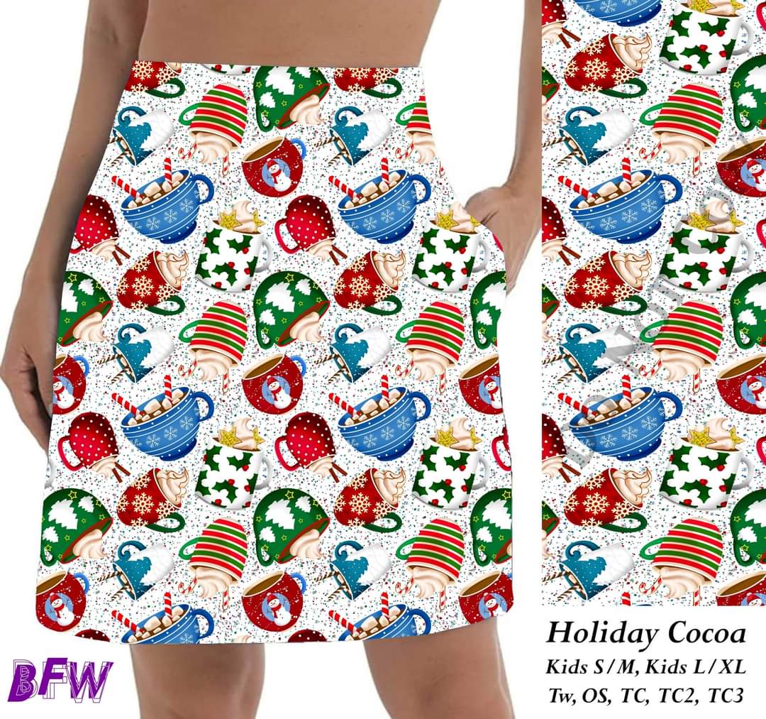 Holiday Cocoa skorts