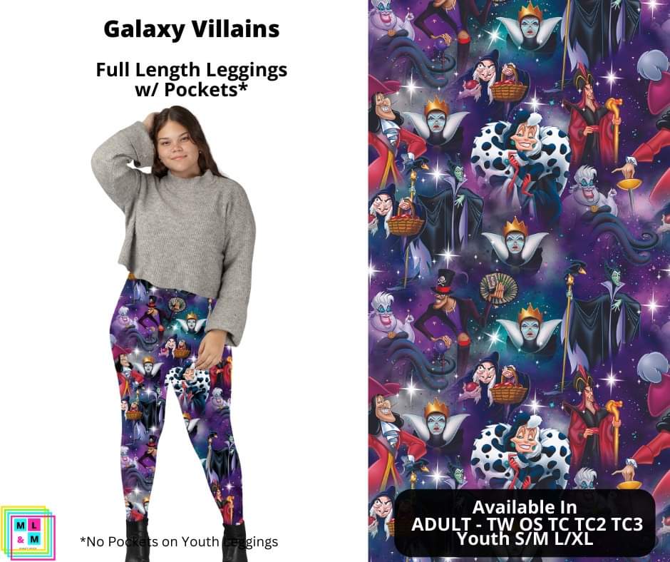 Galaxy Villains Full Length Leggings w/ Pockets