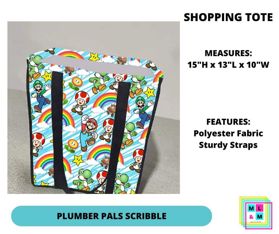 Plumber Pals Scribble Shopping Tote
