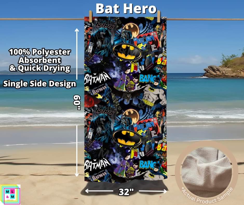 Bat Hero Towel