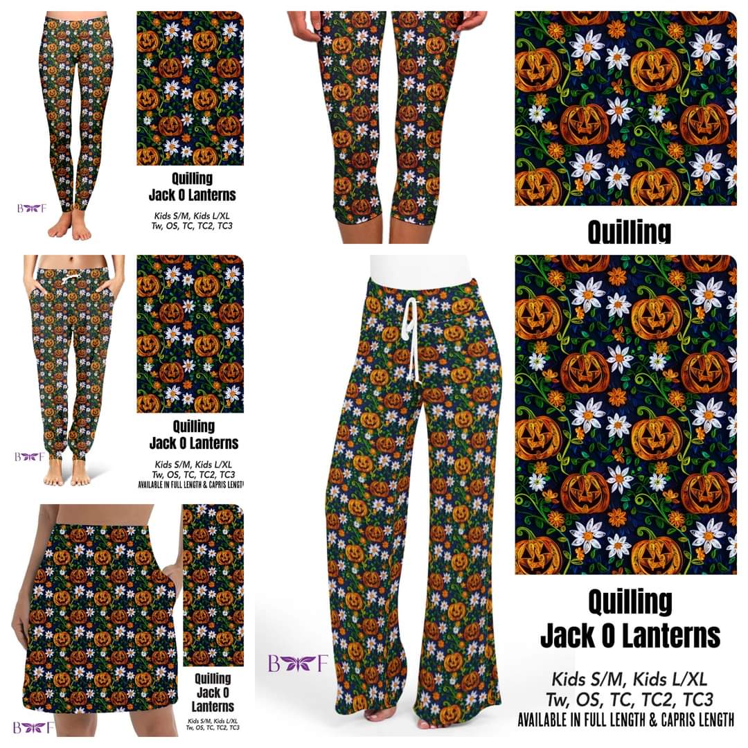 Quilting Jack O Lanterns capris with pockets