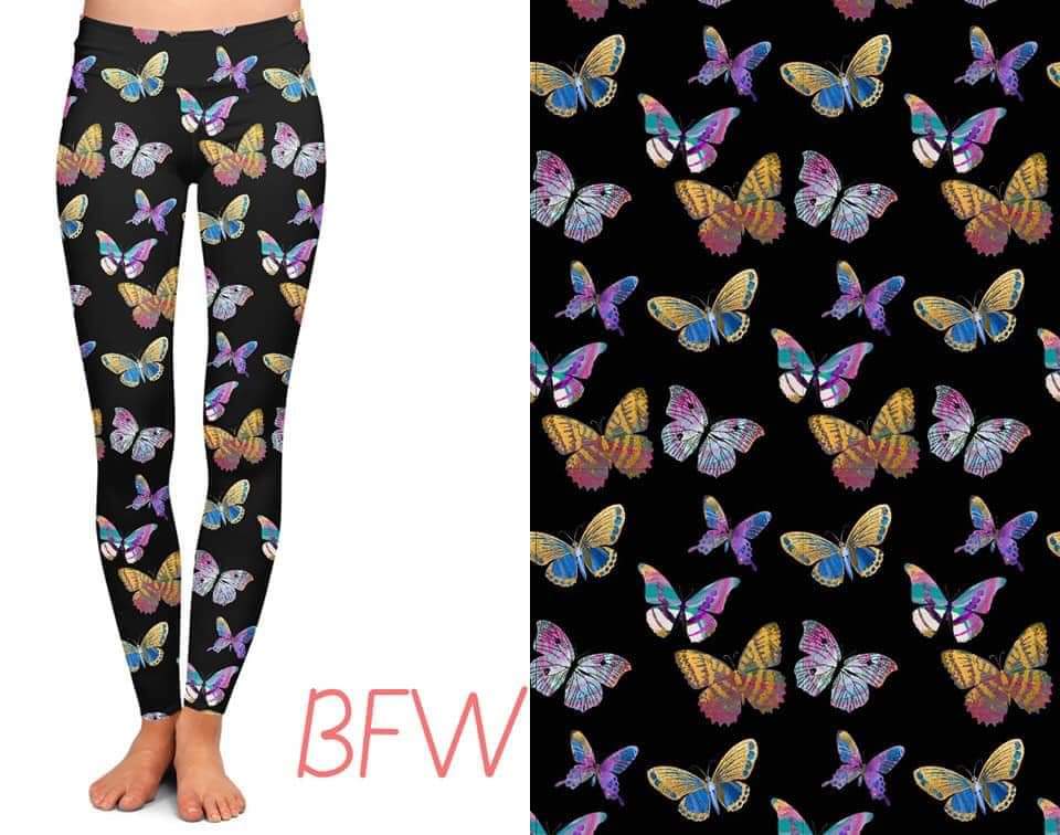 Beautiful Butterflies capris with pockets