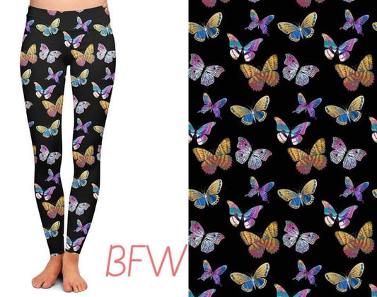 Beautiful Butterflies capris with pockets