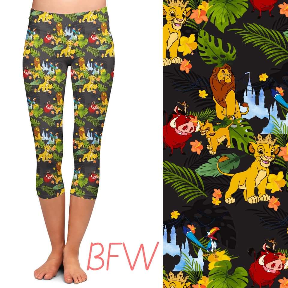 Lion King leggings, capris and shorts with pockets
