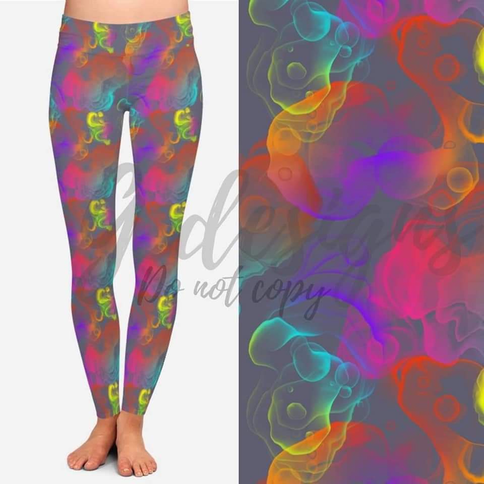 Neon pastel capris with pockets