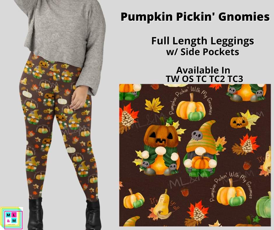 Pumpkin Pickin Gnomies Full Length w/ Pockets