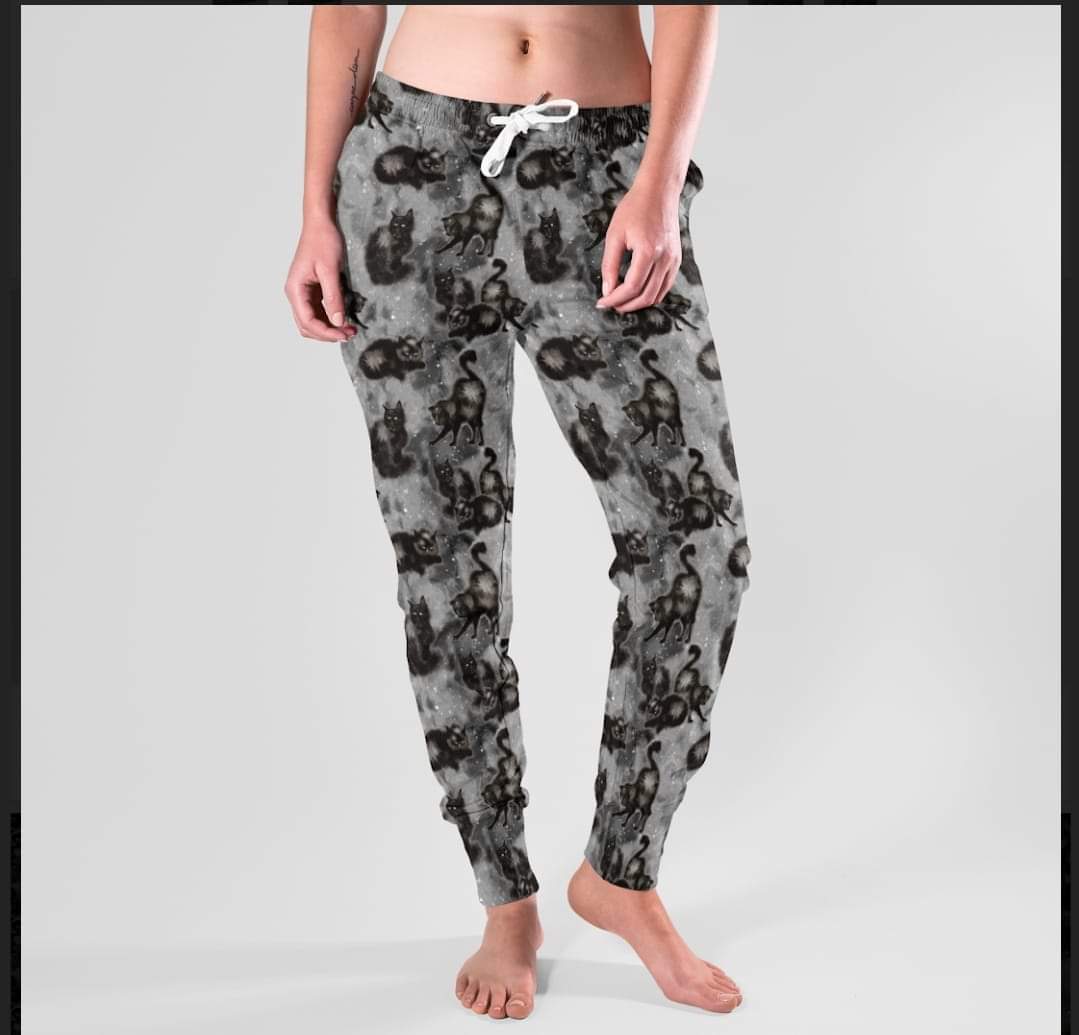 Black Cat 1 leggings, capris, loungers, and joggers