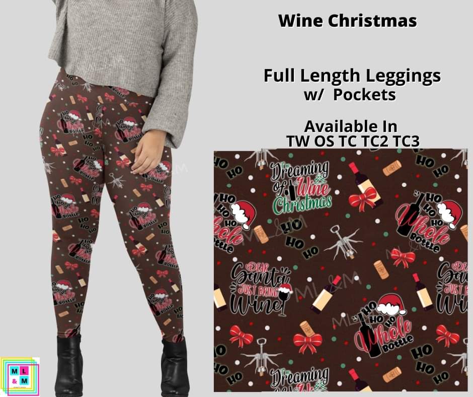 Wine Christmas Full Length w/ Pockets