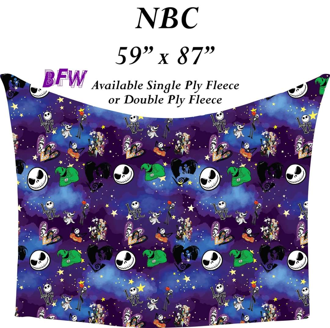 N B C 59"x87" soft blanket available with sherpa fleece