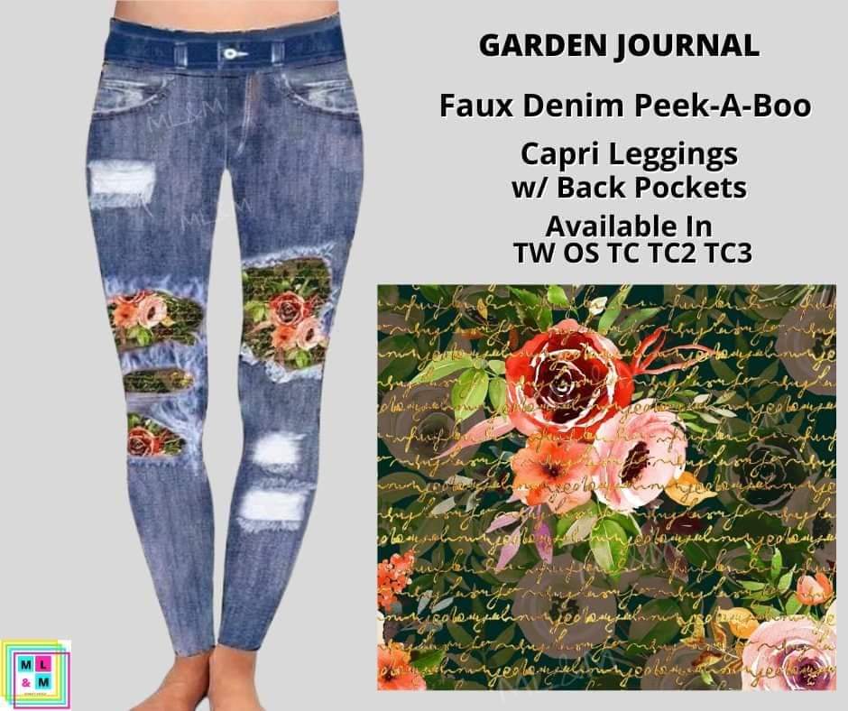 Garden Journal Faux Denim Full Length