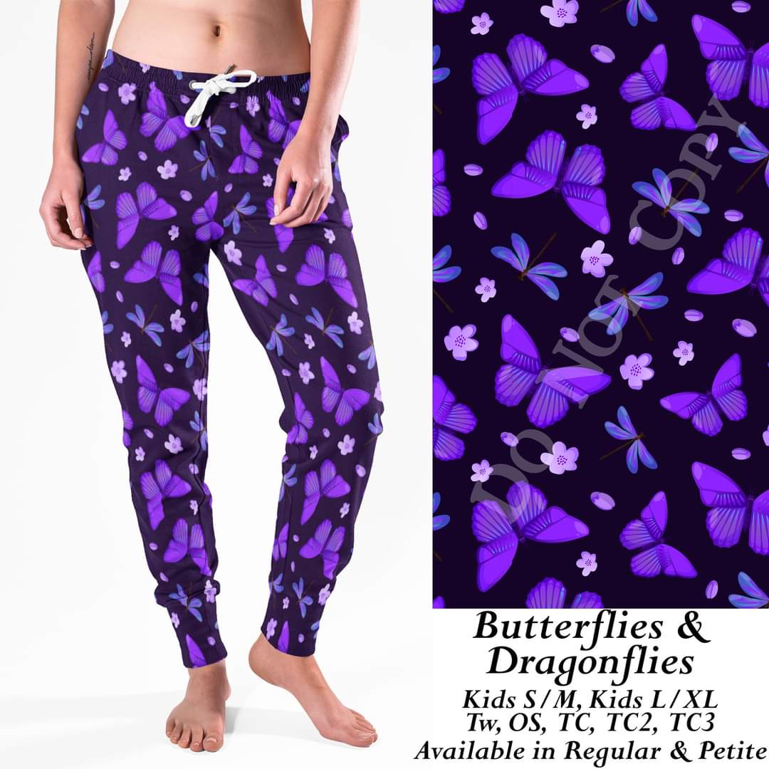 Butterflies & dragonflies joggers