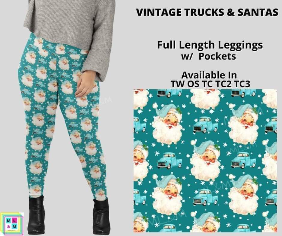 Vintage Trucks & Santa Full Length w/ Pockets