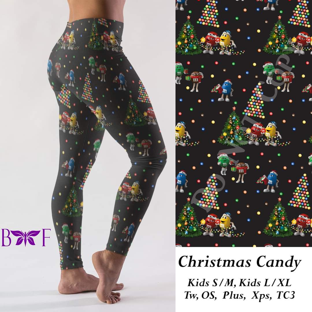 Christmas Candy capris, joggers, and loungers